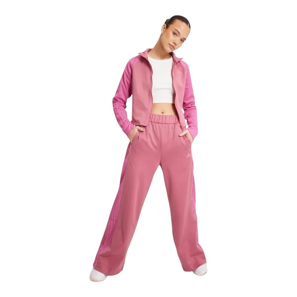 ADIDAS Teamsport Pink Tracksuit (Jacket + Pants) Size Medium
